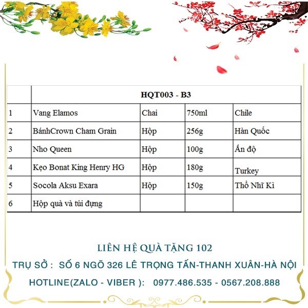 Hộp Quà Tết HQT003