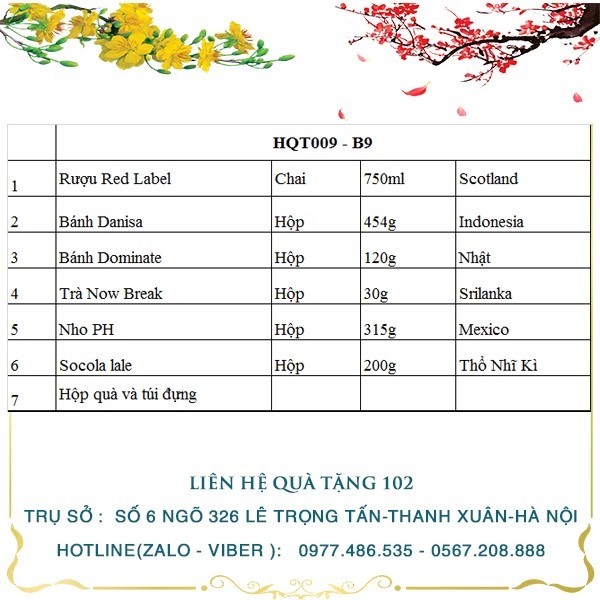 Hộp Quà Tết HQT009
