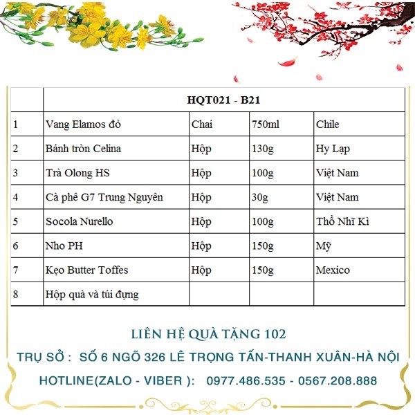 Hộp Quà Tết HQT021