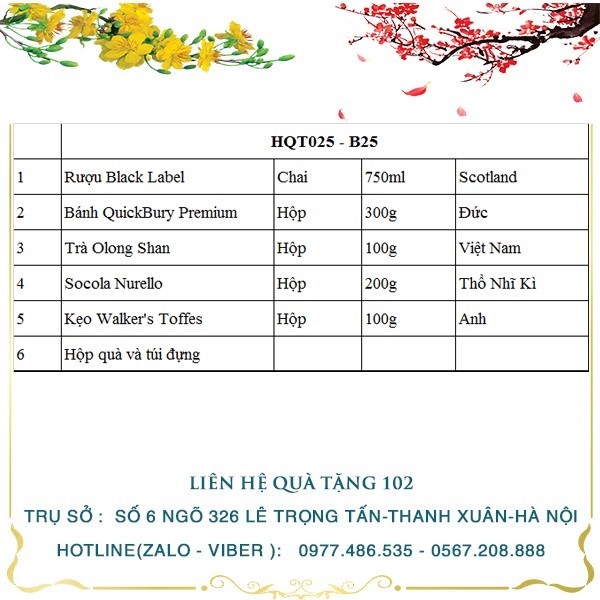 Hộp Quà Tết HQT025