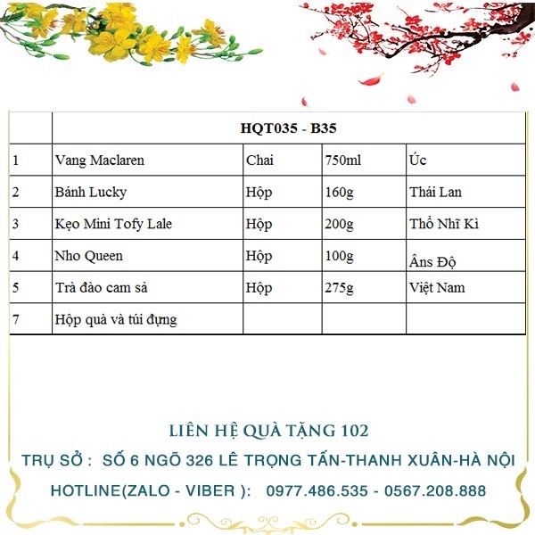 Hộp Quà Tết HQT035