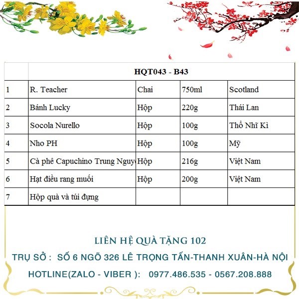 Hộp Quà Tết HQT043