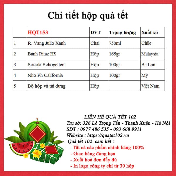Hộp Quà Tết HQT153