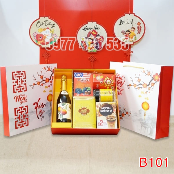 Hộp Quà Tết In Logo IQT031 - Quà Tặng 102