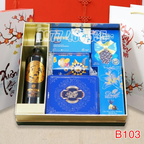 Hộp Quà Tết In Logo IQT033