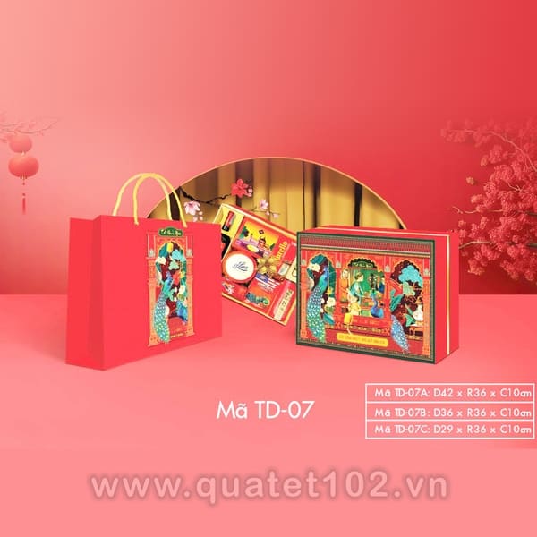 Hộp Quà Tết In Logo IQT036