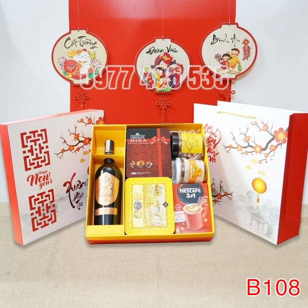 Hộp Quà Tết In Logo IQT038 - Quà Tặng 102