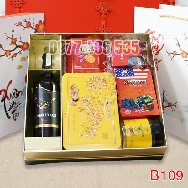 Hộp Quà Tết In Logo IQT039