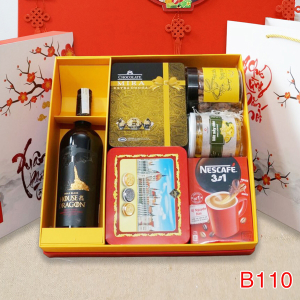 Hộp Quà Tết In Logo IQT040