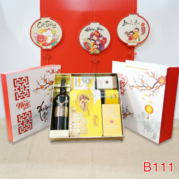 Hộp Quà Tết In Logo IQT041