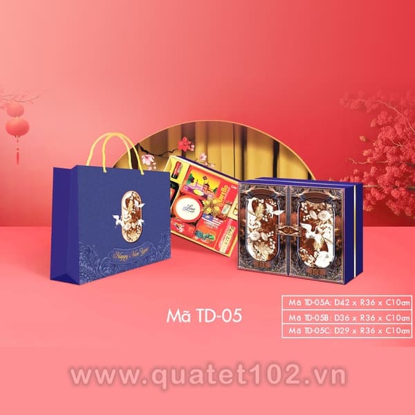 Hộp Quà Tết In Logo IQT041