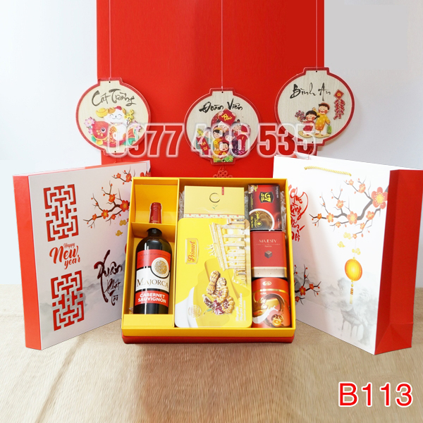 Hộp Quà Tết In Logo IQT043 - Quà Tặng 102
