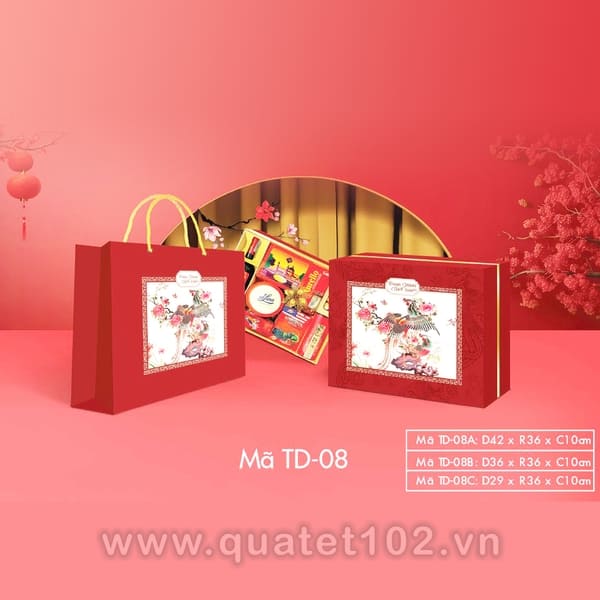 Hộp Quà Tết In Logo IQT043, Giỏ quà tết, hộp quà tết doanh nghiệp, quà ...