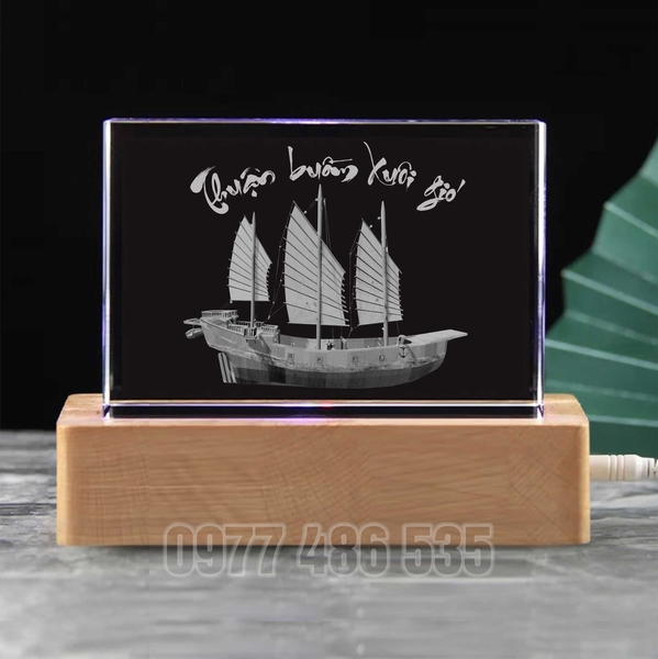 Pha Lê 3D Thuận Buồm Xuôi Gió