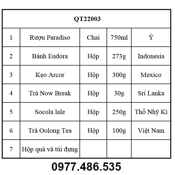 Mẫu Quà Tết QT22003