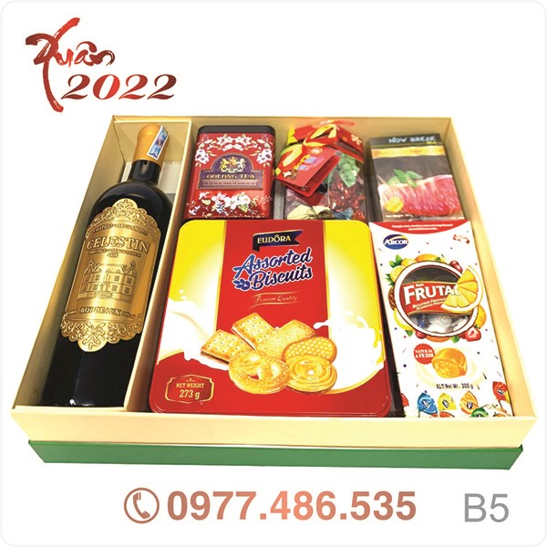 Hộp quà tết QT22005 - Quà Tặng 102