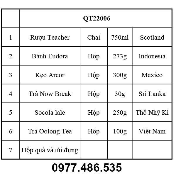 Mẫu Quà Tết QT22006