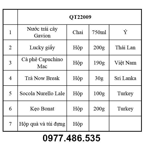 Mẫu Quà Tết QT22009