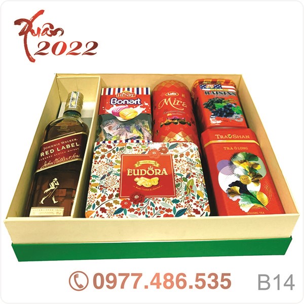 Hộp quà tết QT22014 - Quà Tặng 102