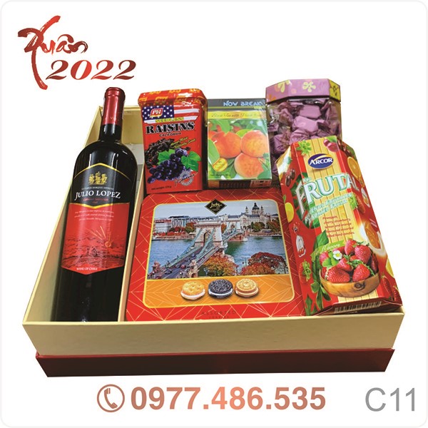 Hộp quà tết QT22057 - Quà Tặng 102