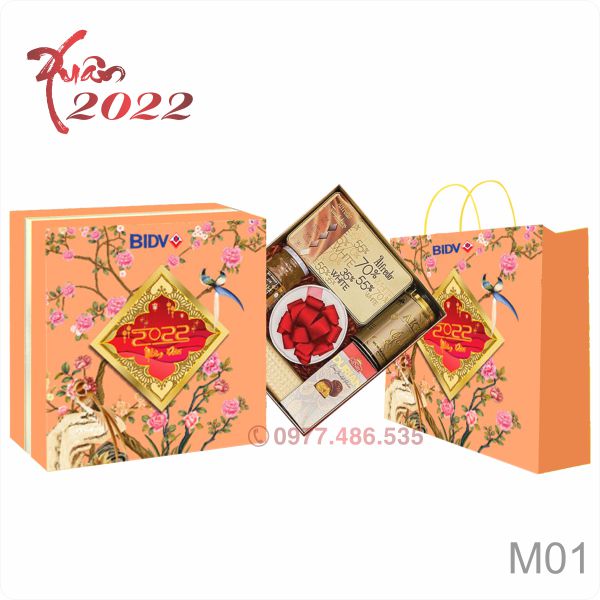 Hộp quà tết Thiết Kế TK22001 - Quà Tặng 102